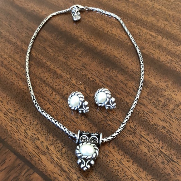 Retired Brighton Moonglow Necklace & Earring Set - Picture 5 of 16